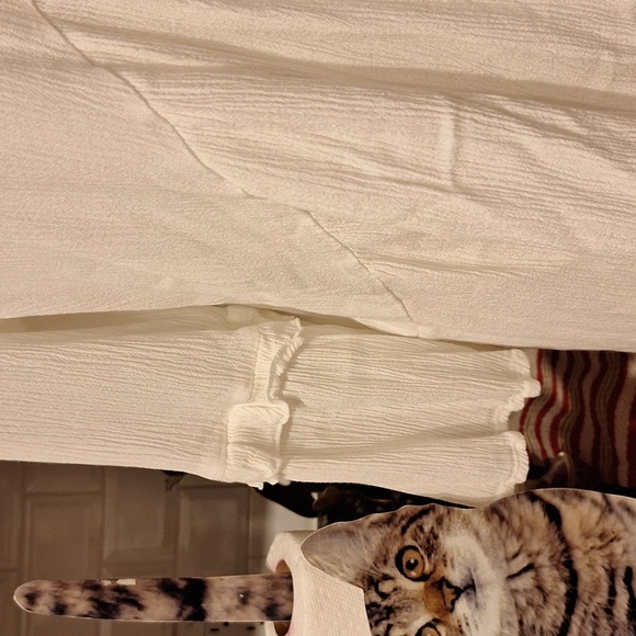 o Womens Cal Style White Stretch 3/4 Sleeve Plus Size Top 2X - Picture 3 of 6